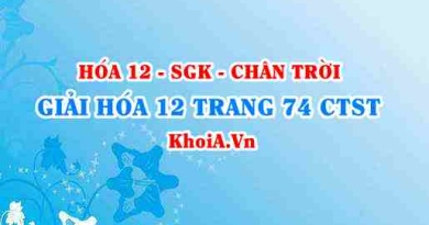Giải Hóa 12 trang 74 Chân trời Sáng tạo